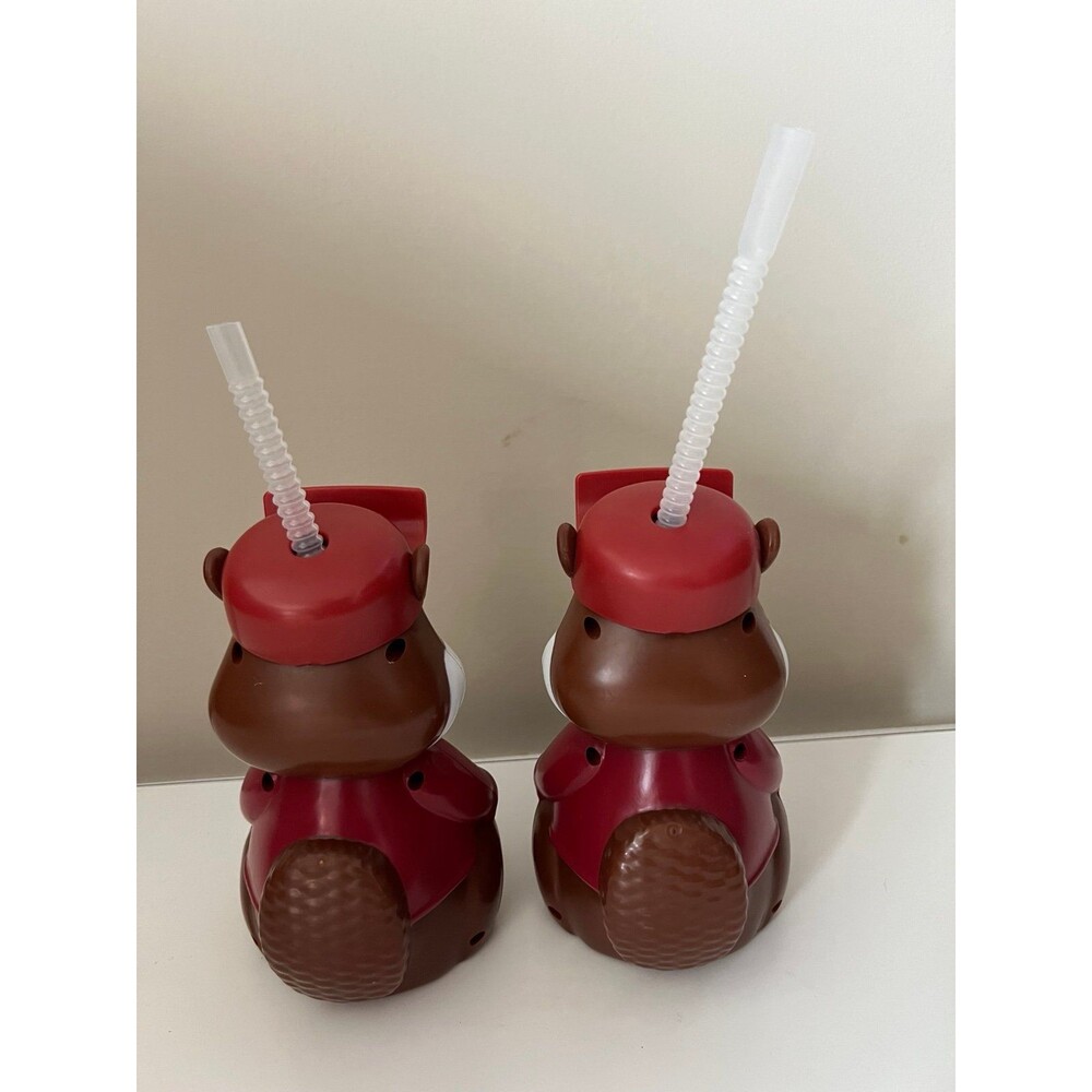 Buc-ee's Beaver 3D Sipper Drink Tumbler Cups Mugs Drinkware with Straw Buckys - Picture 3 of 5